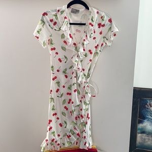 ASOS cherry ruffle dress